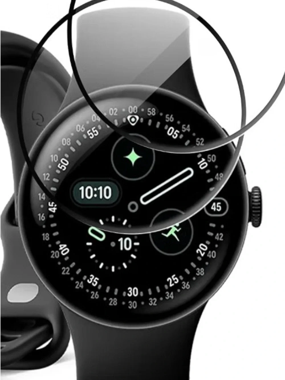 google Pixel Watch Replacement Silicone Case in Black